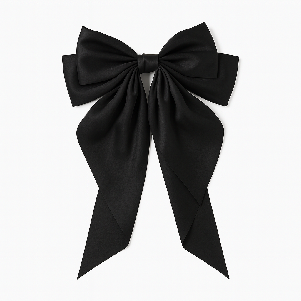 Bow Ribbon Hair Clip – Satin Barrette for Women & Girls