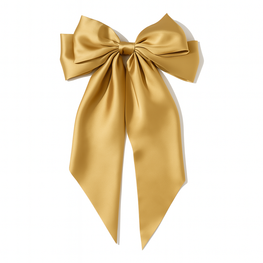 Bow Ribbon Hair Clip – Satin Barrette for Women & Girls