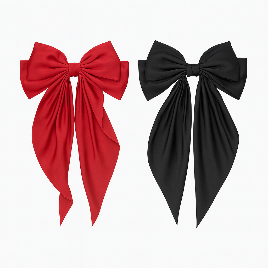 Bow Ribbon Hair Clip – Satin Barrette for Women & Girls