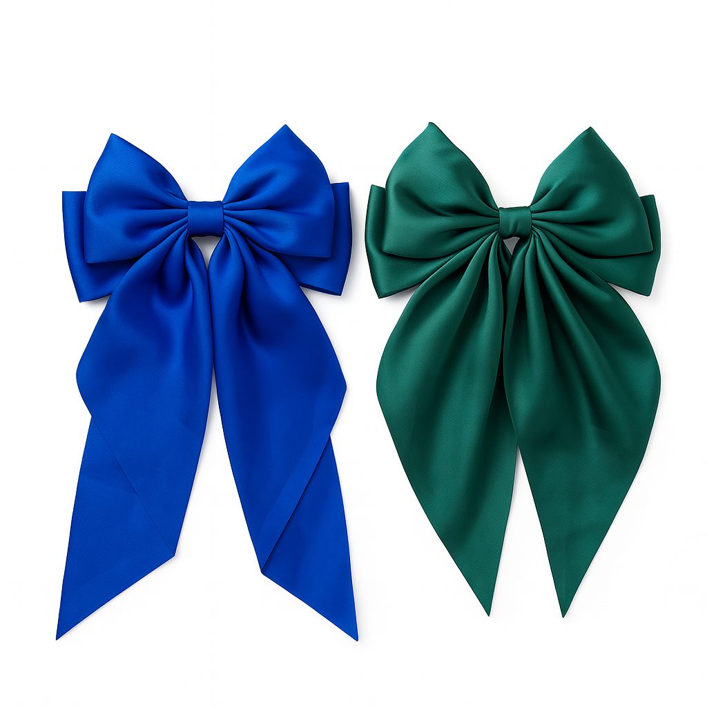 Bow Ribbon Hair Clip – Satin Barrette for Women & Girls