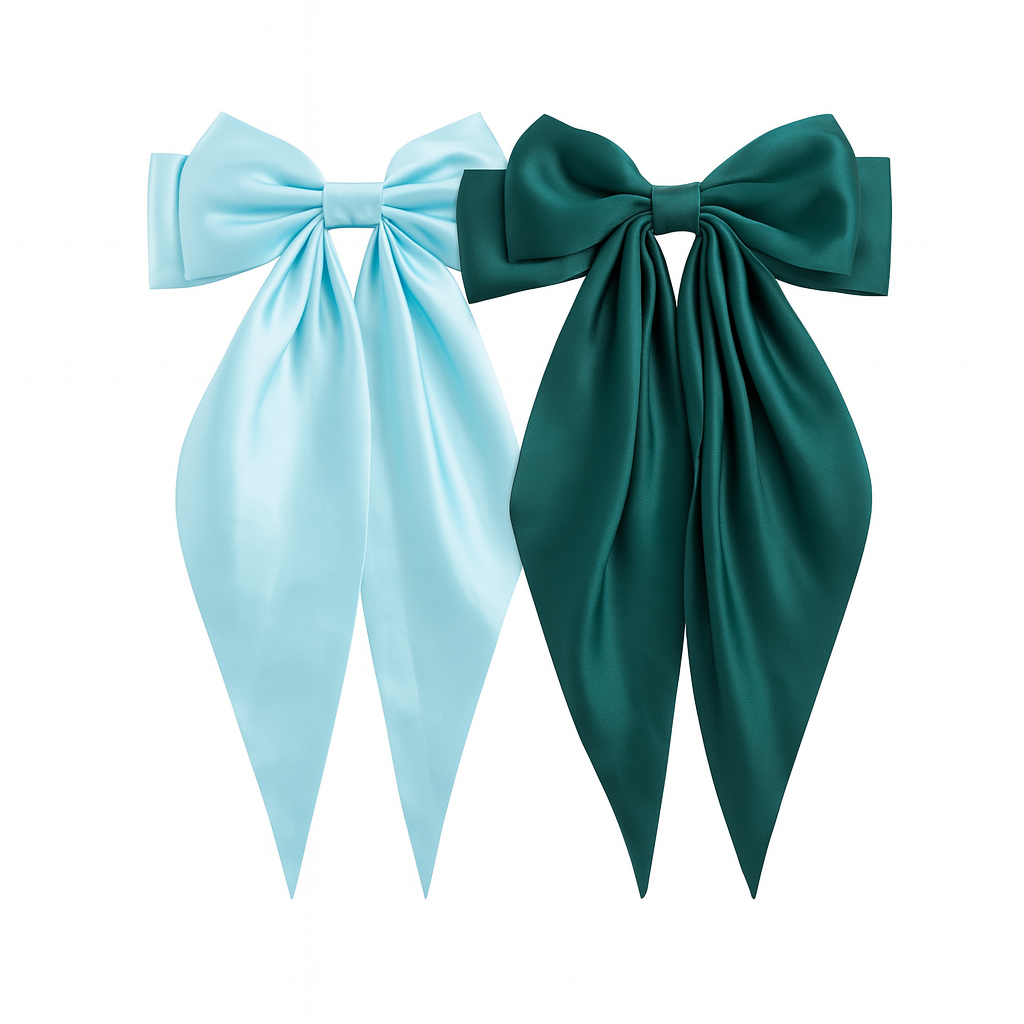 Bow Ribbon Hair Clip – Satin Barrette for Women & Girls