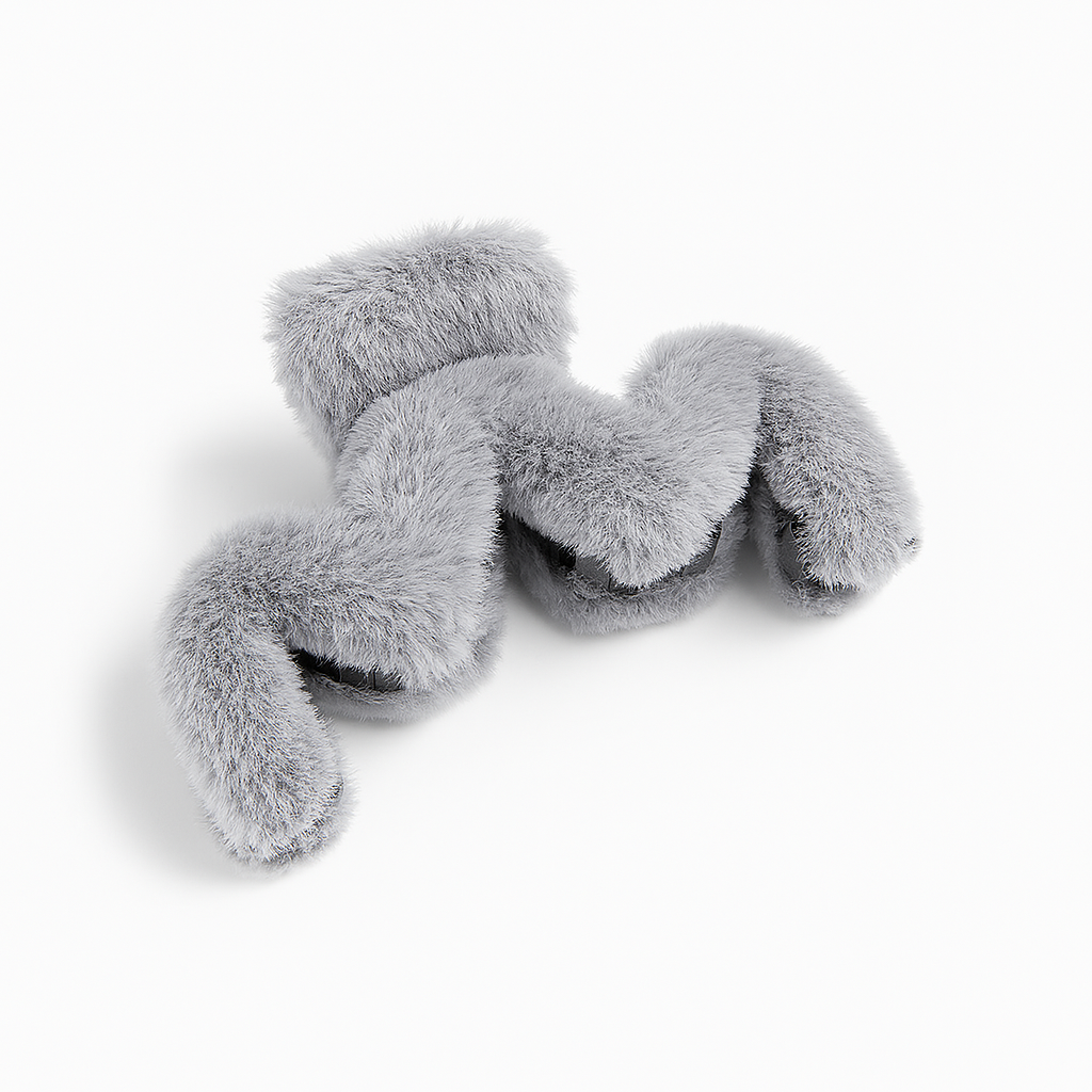 Plush Hair Claw Clip – Large Fashion Back Clip for Thick Hair