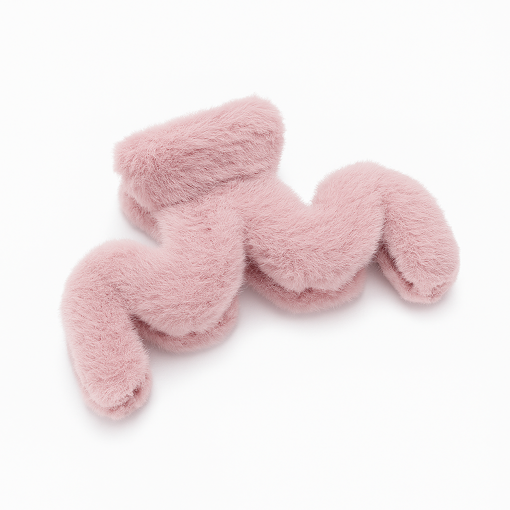 Plush Hair Claw Clip – Large Fashion Back Clip for Thick Hair