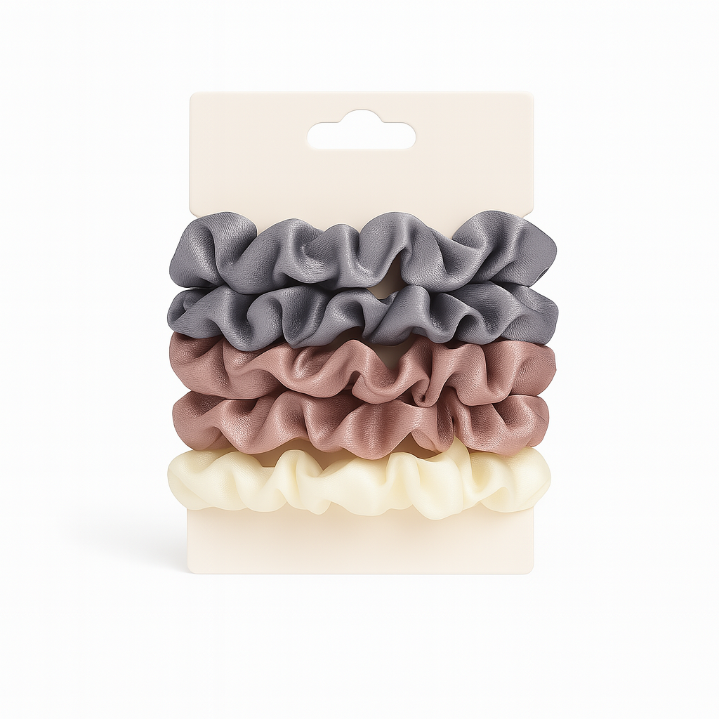 3/6pc Colorful Scrunchie Set – Soft Elastic Hair Ties for Women & Girls