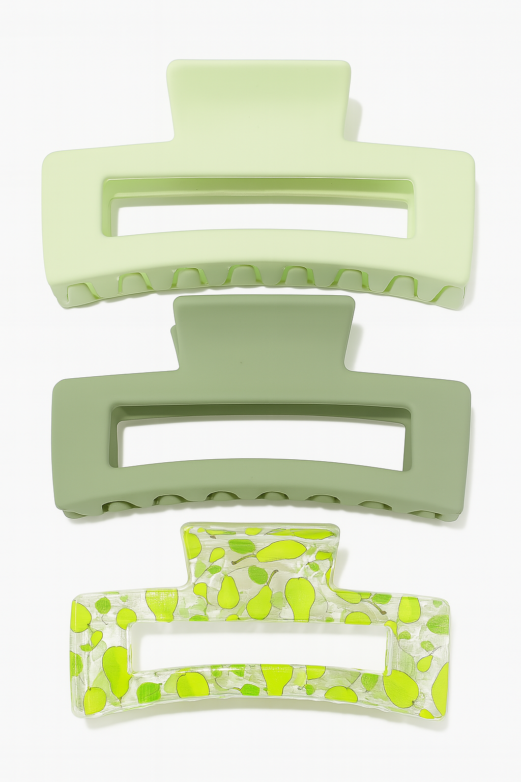 3pc |4pc| 6Pc Matte Square Claw Clips – Pink Medium Hold for Thick & Thin Hair