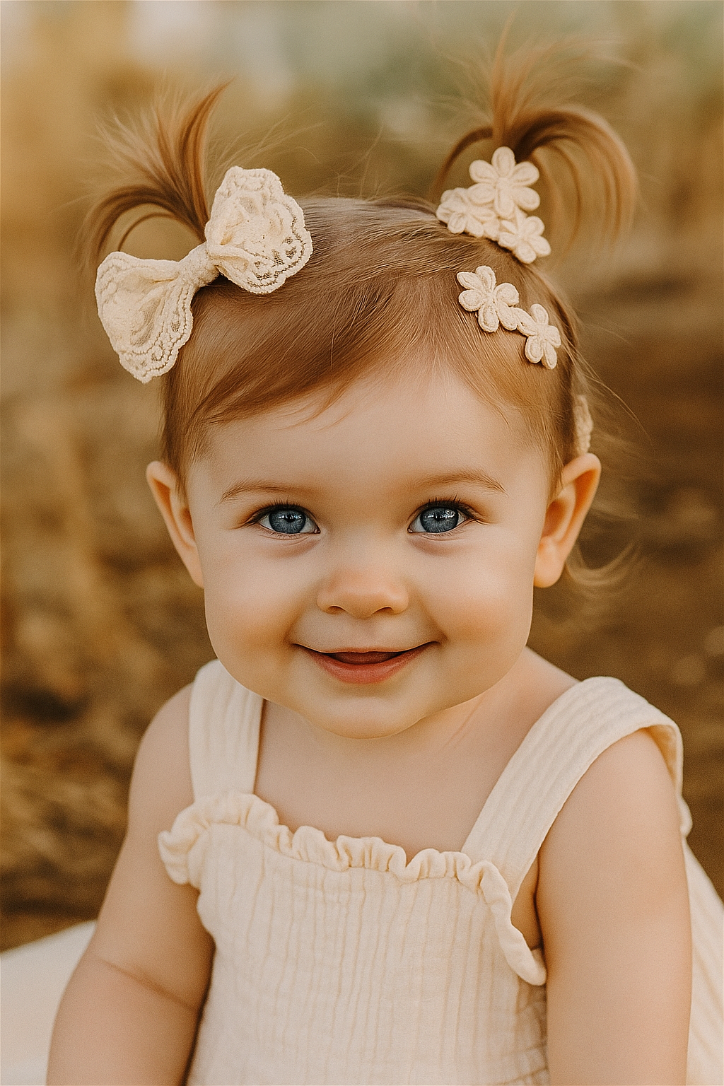 Lace Flower Bow Hair Clip Set for Girls – Cute & Handmade
