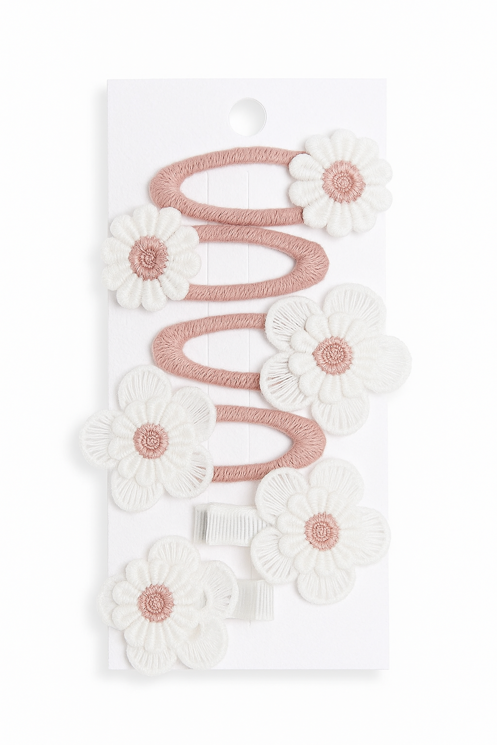 6pc Daisy Flower Hair Clips for Baby Girls – Lace Hairpins & Cute Barrettes Set