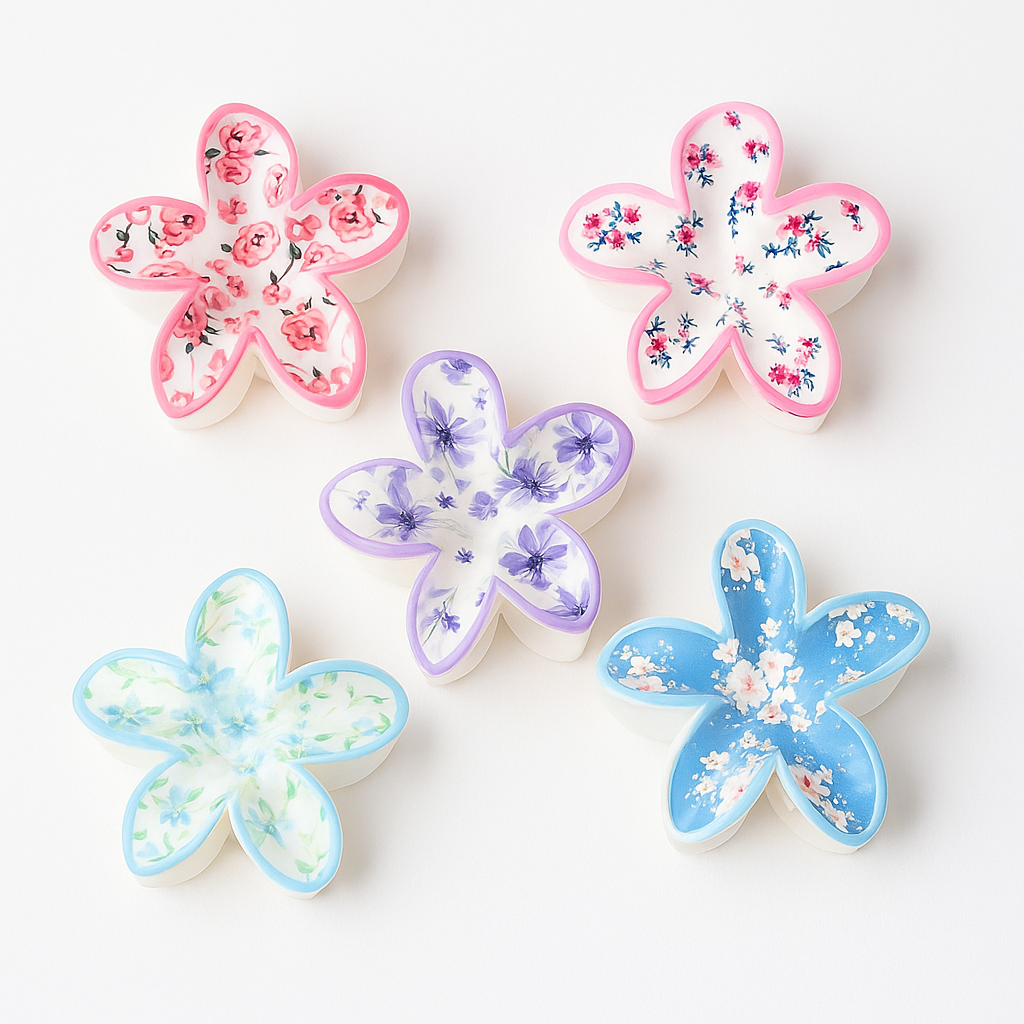 Colorful Floral Hair Clip – Summer Accessory for Women
