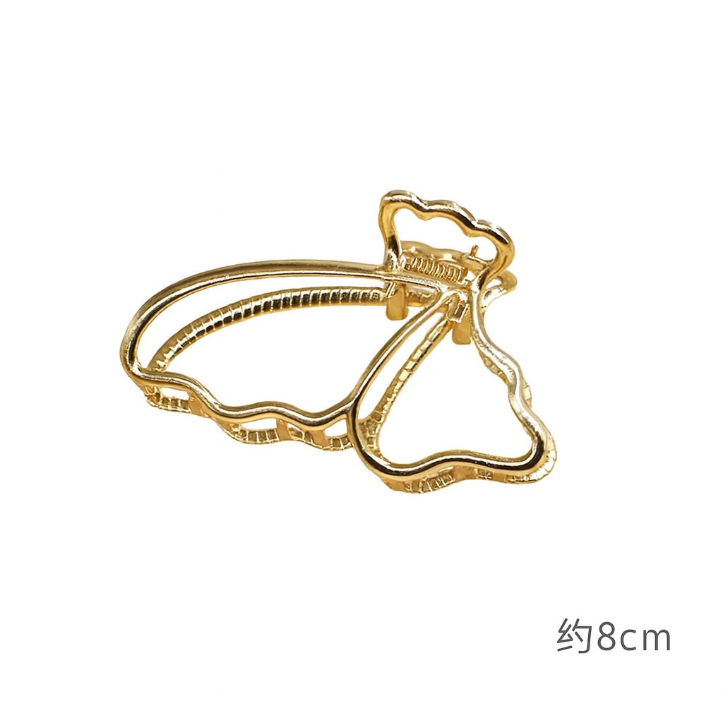 Gold Butterfly Hair Claw Clip – Elegant Geometric Design for Women & Girls