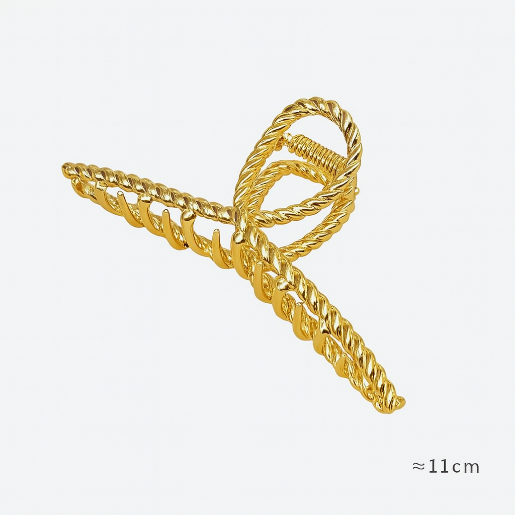 Gold Butterfly Hair Claw Clip – Elegant Geometric Design for Women & Girls