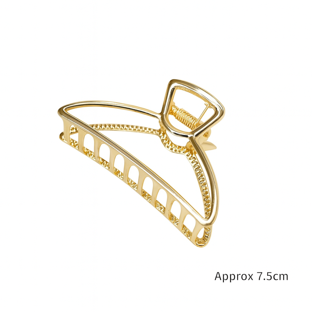 Gold Butterfly Hair Claw Clip – Elegant Geometric Design for Women & Girls