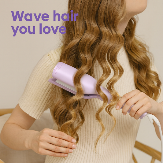 1.25 Inch Hair Waver Curling Iron – Ionic Crimper & Anti-Scald Deep Wave Wand