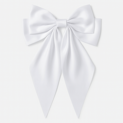 Bow Ribbon Hair Clip – Satin Barrette for Women & Girls