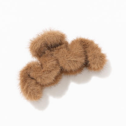 Plush Hair Claw Clip – Large Fashion Back Clip for Thick Hair