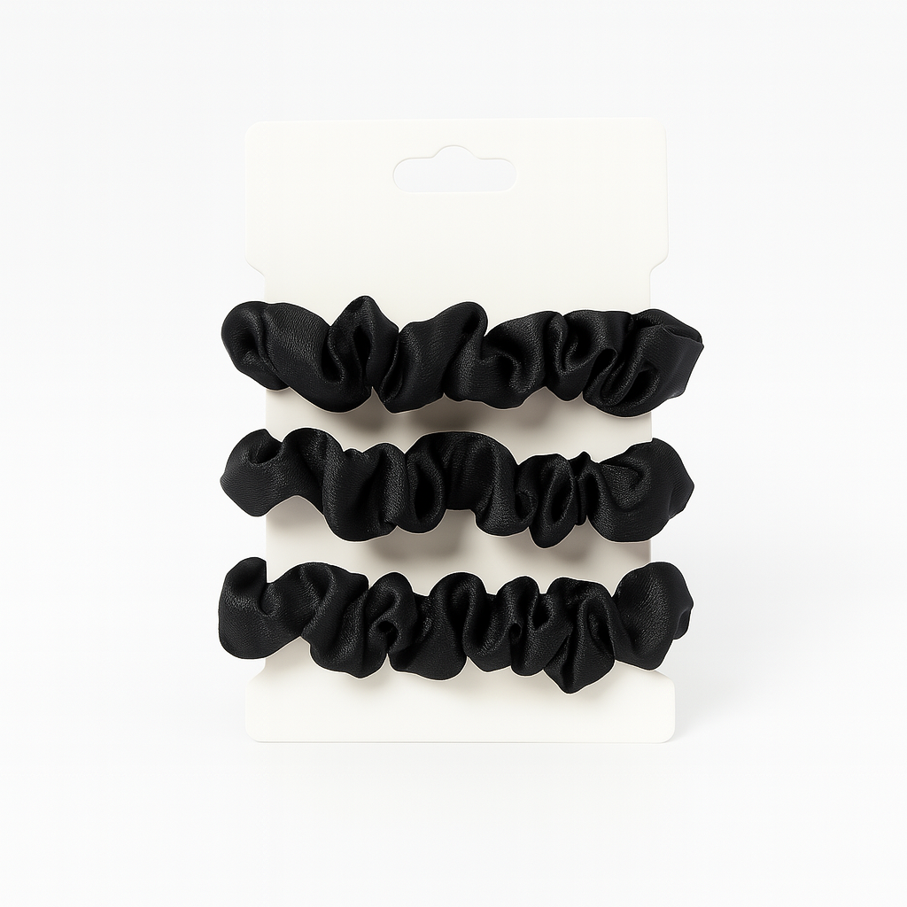 3/6pc Colorful Scrunchie Set – Soft Elastic Hair Ties for Women & Girls