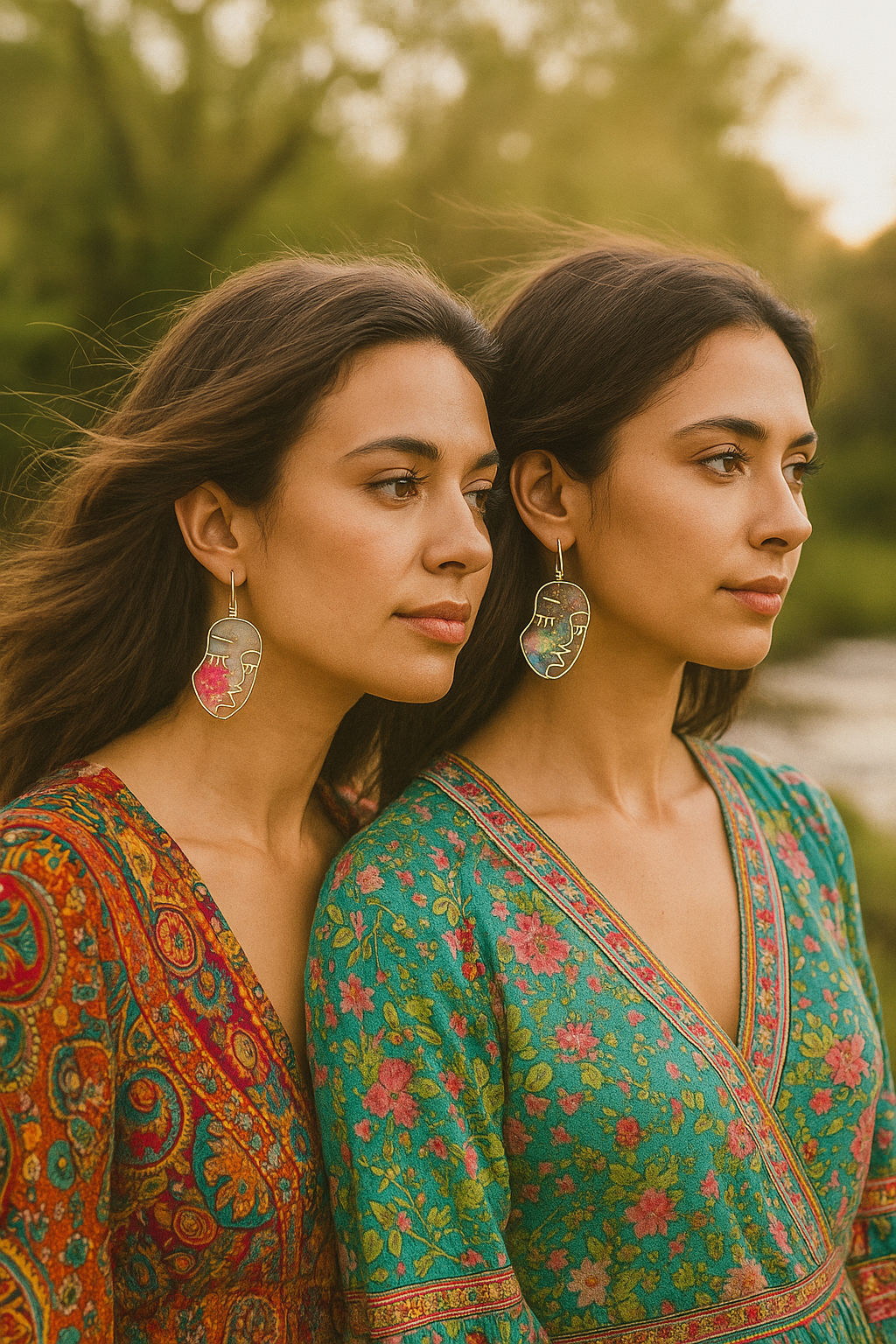 Pressed Flower Resin Dangle Earrings – Trendy Statement Jewelry for Women & Girls
