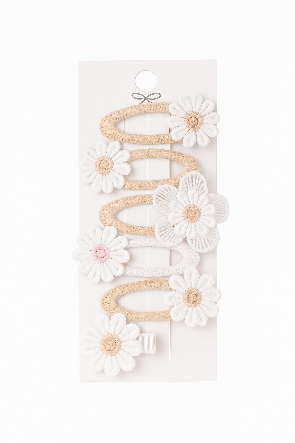 6pc Daisy Flower Hair Clips for Baby Girls – Lace Hairpins & Cute Barrettes Set