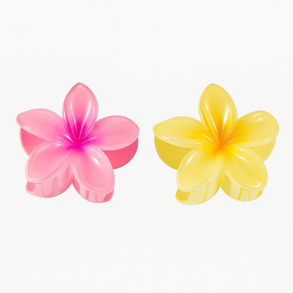 2Pcs Gradient Flower Hair Claw Clips – Large No-Slip Hair Accessories for Women & Girls