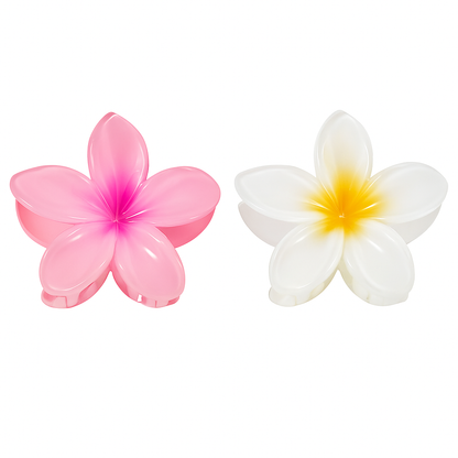 2Pcs Gradient Flower Hair Claw Clips – Large No-Slip Hair Accessories for Women & Girls