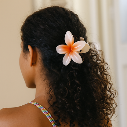 2Pcs Gradient Flower Hair Claw Clips – Large No-Slip Hair Accessories for Women & Girls