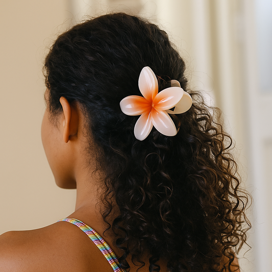 2Pcs Gradient Flower Hair Claw Clips – Large No-Slip Hair Accessories for Women & Girls