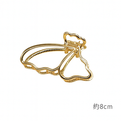 Gold Butterfly Hair Claw Clip – Elegant Geometric Design for Women & Girls